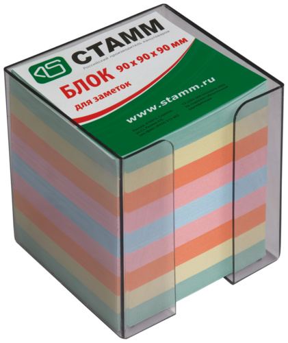 Блок-кубик в стакане СТАММ цветной